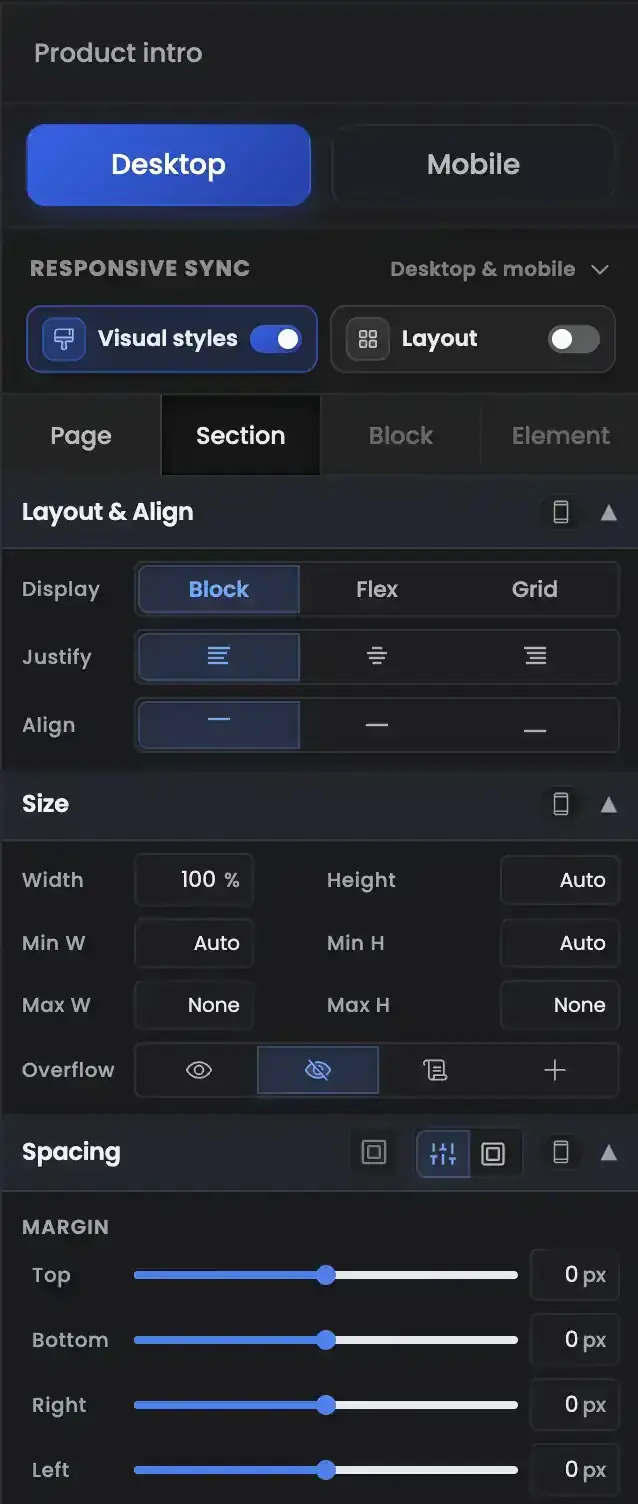 AI-generated product introduction inside the MerchUp description editor